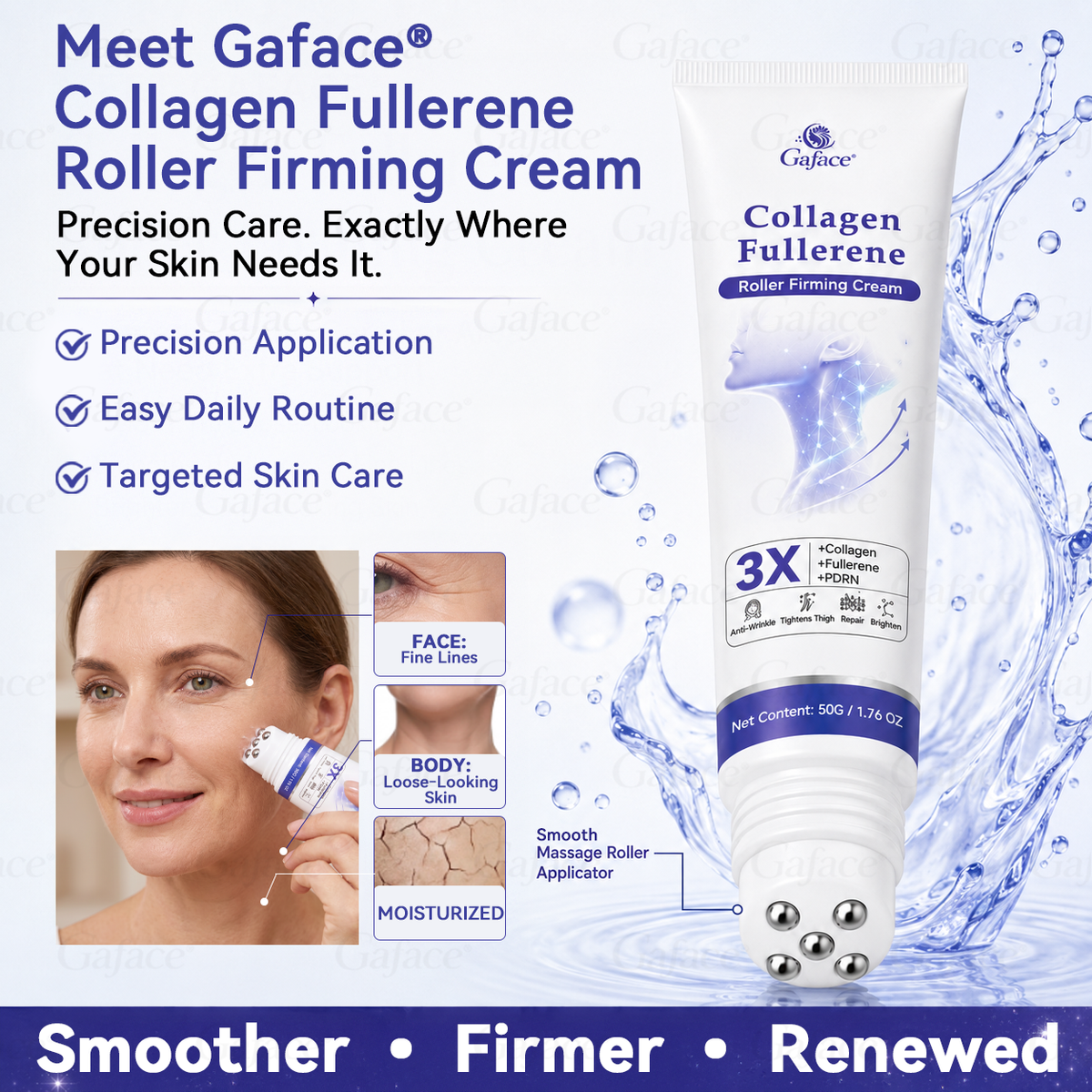 🌿𝑮𝒂𝒇𝒂𝒄𝒆® 𝑷𝑫𝑹𝑵 & 𝑭𝒖𝒍𝒍𝒆𝒓𝒆𝒏𝒆 𝑨𝒏𝒕𝒊-𝑨𝒈𝒊𝒏𝒈 & 𝑻𝒂𝒓𝒈𝒆𝒕𝒆𝒅 𝑺𝒑𝒐𝒕 𝑴𝒊𝒄𝒓𝒐-𝑺𝒑𝒊𝒄𝒖𝒍𝒆 𝑹𝒐𝒍𝒍𝒆𝒓 𝑪𝒓𝒆𝒂𝒎（𝑯𝒆𝒍𝒑𝒔 𝑺𝒎𝒐𝒐𝒕𝒉 𝑾𝒓𝒊𝒏𝒌𝒍𝒆𝒔, 𝑺𝒖𝒑𝒑𝒐𝒓𝒕 𝑭𝒊𝒓𝒎𝒆𝒓-𝑳𝒐𝒐𝒌𝒊𝒏𝒈 𝑺𝒌𝒊𝒏, 𝒂𝒏𝒅 𝑰𝒎𝒑𝒓𝒐𝒗𝒆 𝑻𝒉𝒆 𝑨𝒑𝒑𝒆𝒂𝒓𝒂𝒏𝒄𝒆 𝑶𝒇 𝑽𝒊𝒔𝒊𝒃𝒍𝒆 𝑺𝒑𝒐𝒕𝒔）