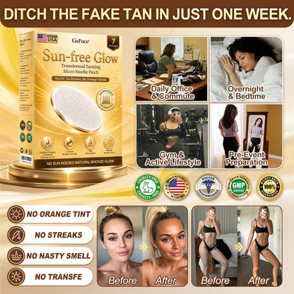 𝑮𝒂𝒇𝒂𝒄𝒆® Sunless Natural Glow Transdermal Tanning Micro-Needle Patch💝