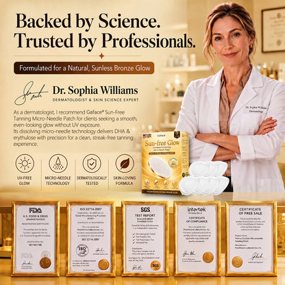 𝑮𝒂𝒇𝒂𝒄𝒆® Sunless Natural Glow Transdermal Tanning Micro-Needle Patch💝