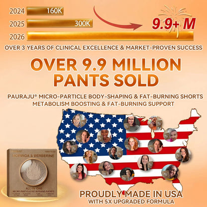 PAURAJU® 30-Min All-in-One Micro-Particle Fat-Burning Shorts✅Ignites deep microcirculation to melt fat, flush toxins, and reverse metabolic aging.🌳