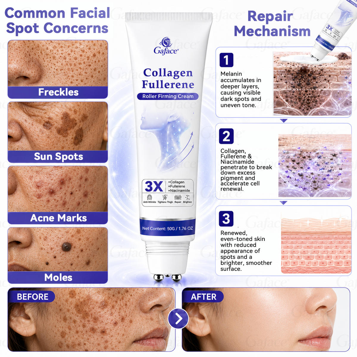 𝐆𝐀𝐅𝐀𝐂𝐄®💎𝐀𝐞𝐭𝐡𝐞𝐫𝐢𝐨𝐧-𝐗𝟗™ 𝟓-𝐏𝐨𝐢𝐧𝐭 𝐑𝐨𝐥𝐥𝐞𝐫 𝐅𝐢𝐫𝐦𝐢𝐧𝐠 𝐂𝐫𝐞𝐚𝐦 Quantum Ceramic Matrix · Collagen · Fullerene🥑