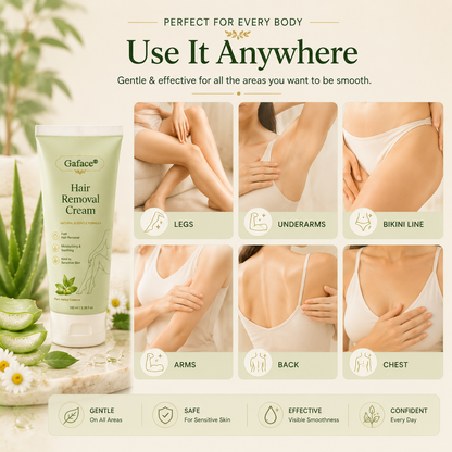 𝐆𝐚𝐟𝐚𝐜𝐞®Natural Gentle Hair Removal Cream | For Women & Men, Sensitive Skin（副本）