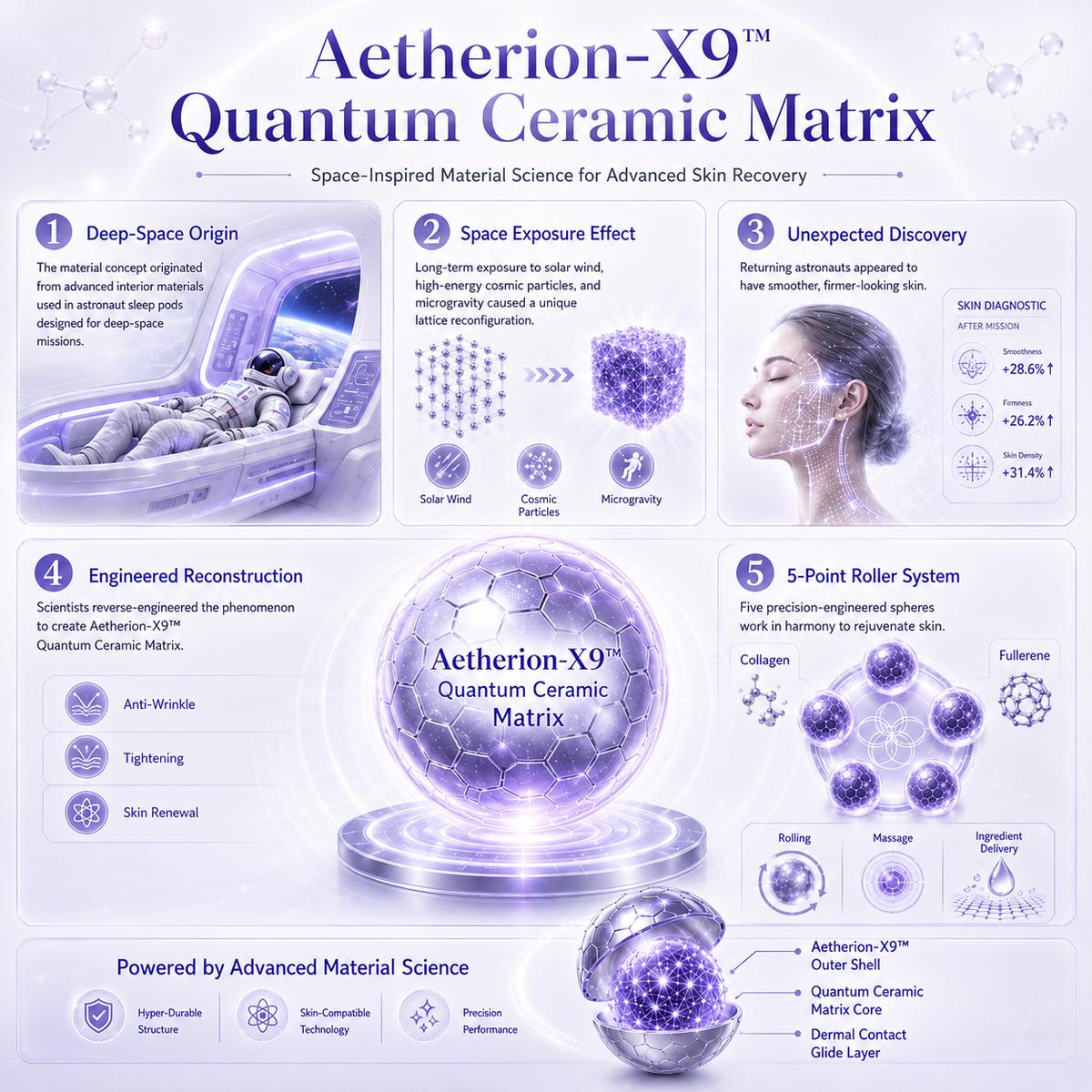 𝐆𝐀𝐅𝐀𝐂𝐄®💎𝐀𝐞𝐭𝐡𝐞𝐫𝐢𝐨𝐧-𝐗𝟗™ 𝟓-𝐏𝐨𝐢𝐧𝐭 𝐑𝐨𝐥𝐥𝐞𝐫 𝐅𝐢𝐫𝐦𝐢𝐧𝐠 𝐂𝐫𝐞𝐚𝐦 Quantum Ceramic Matrix · Collagen · Fullerene🥑