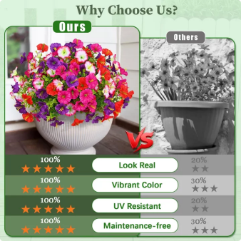 🔥Last Day 60% OFF🔥UV Resistant Artificial Petunias Flowers