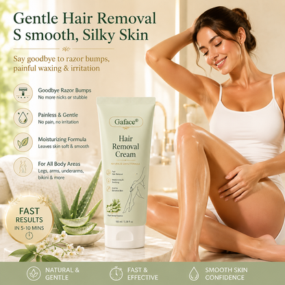 𝐆𝐚𝐟𝐚𝐜𝐞®Natural Gentle Hair Removal Cream | For Women & Men, Sensitive Skin（副本）