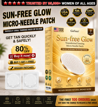 𝑮𝒂𝒇𝒂𝒄𝒆® Sunless Natural Glow Transdermal Tanning Micro-Needle Patch💝